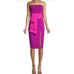 Jay Godfrey purple sheath strapless dress 6 - no belt